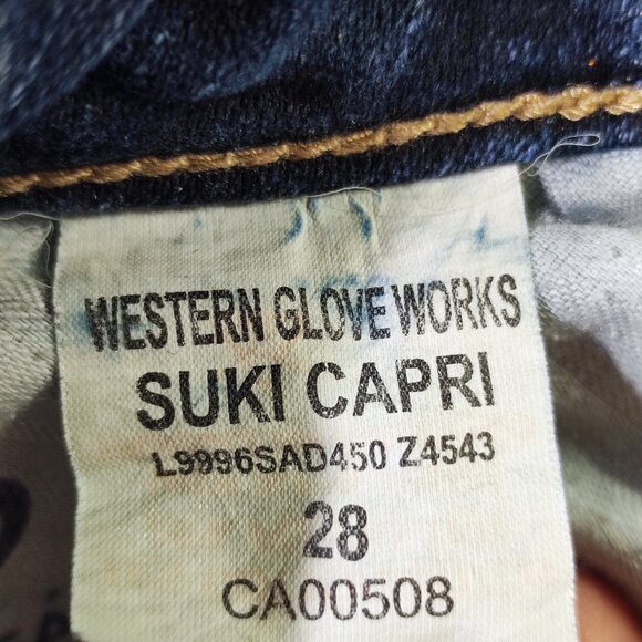 Silver Jeans Suki Capri women's size 28 dark washed blue straight leg - Picture 7 of 13